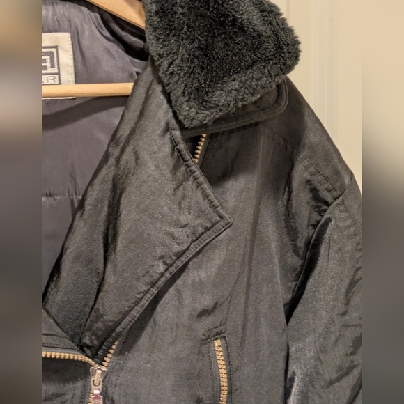 Gorgeous Vintage 90s Fera Skiwear 10 Bomber Jacket With Removable Fur Collar - Picture 5 of 15